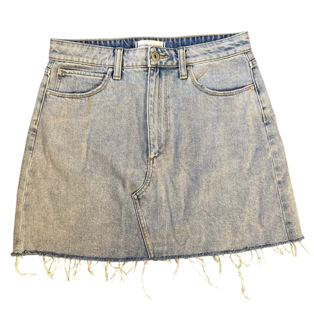 Articles Of Society Light Blue Denim Mini Skirt